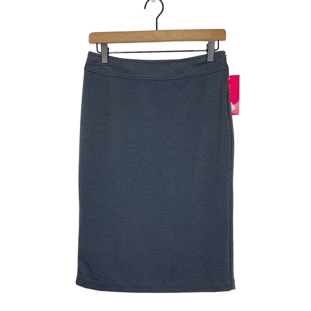 Sunny Leigh NEW Gray Knit Stretch Corpcore Career Classic Office Pencil Skirt